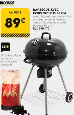 Tout faire matériaux IRONSIDE GARDEN Barbecue avec couvercle Ø 56 cm offre