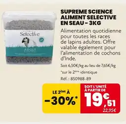 Animalis Science Selective Supreme aliment selective en seau – 3kg offre
