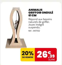 Animalis Animalis Griffoir ondulé 61 cm offre