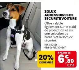 Animalis Zolux Accessoires de sécurité voiture offre