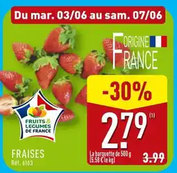 ALDI Fruits & Légumes de France Fraises offre