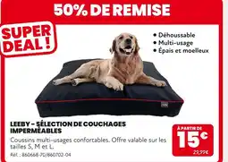Animalis Leeby Sélection de couchages imperméables offre