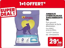 Animalis ANIMALIS Litière de silice agglomérante 16L offre
