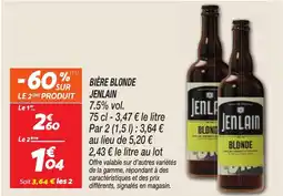 Netto Bière blonde jenlain offre