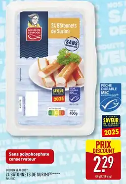 ALDI GOLDEN SEAFOOD 24 Bâtonnets de Surimi offre