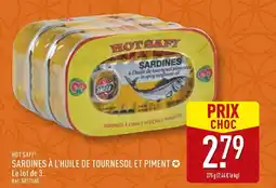 ALDI HOT SAFI Sardines à l'huile de tournesol et piment offre