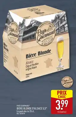 ALDI Pays Gourmand Bière Blonde d'Alsace 5,5° offre