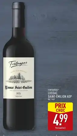 ALDI Fontagnac Lussac Saint-Émilion AOP 2023 offre