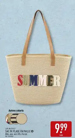 ALDI LIVE IN STYLE Sac de plage en paille offre
