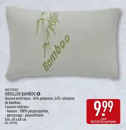 ALDI NOVITESSE OREILLER BAMBOU offre