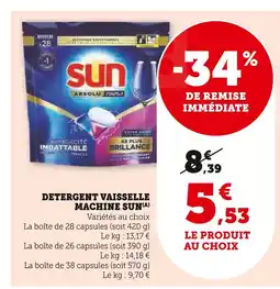 U Express Sun Detergent vaisselle machine offre