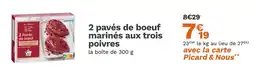 Picard Picard 2 pavés de boeuf marinés aux trois poivres offre