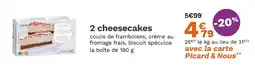 Picard Picard 2 cheesecakes offre