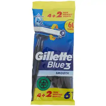 Action Rasoirs jetables Gillette Blue3 Smooth offre