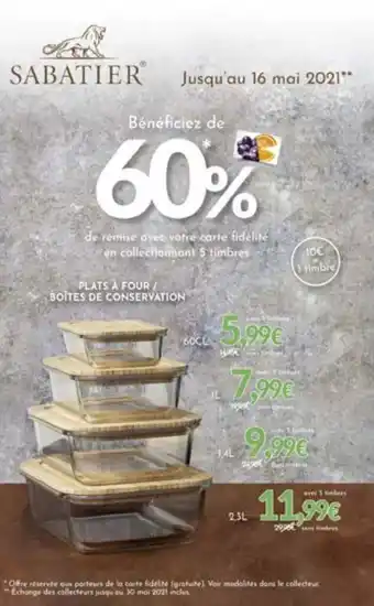Match Plats à four / boîtes de conservation offre
