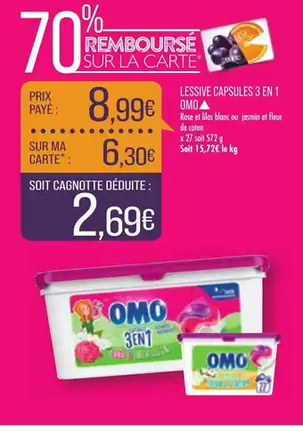 Match Lessive Capsules 3 en 1 Omo offre