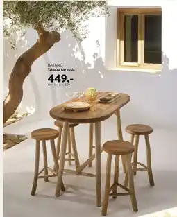 Casa BATANG Table de bar ovale offre