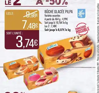 Match Bûche glacée Pilpa offre