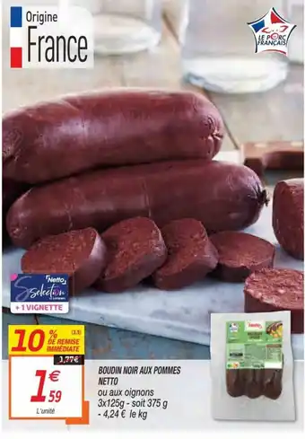 Netto Boudin noir aux Pommes Netto offre