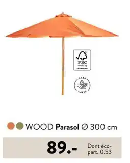 Casa WOOD Parasol Ø 300 cm offre