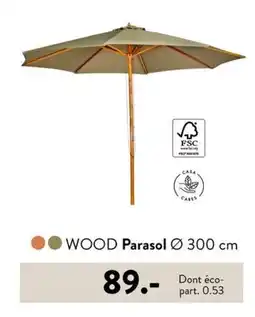 Casa WOOD Parasol Ø 300 cm offre