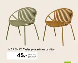 Casa NARANJO Chaise pour enfants offre