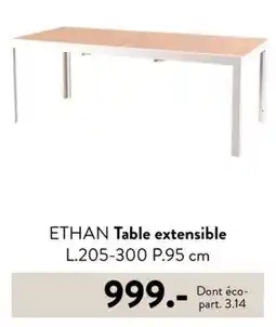 Casa ETHAN Table extensible L.205-300 P.95 cm offre