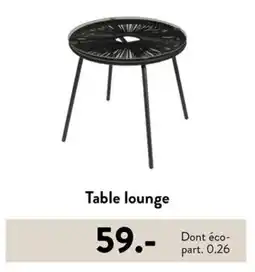 Casa Table lounge offre