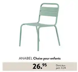 Casa ANABEL Chaise pour enfants offre