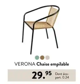 Casa VERONA Chaise empilable offre