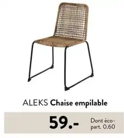 Casa ALEKS Chaise empilable offre