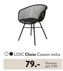 Casa LOIC Chaise Coussin inclus offre