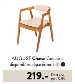 Casa AUGUST Chaise Coussins offre