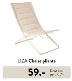 Casa LIZA Chaise pliante offre