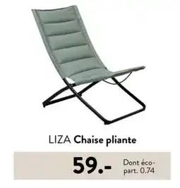 Casa LIZA Chaise pliante offre