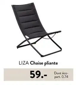 Casa LIZA Chaise pliante offre