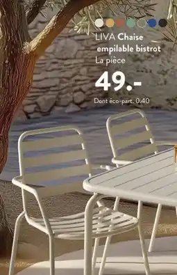 Casa LIVA Chaise empilable bistrot offre