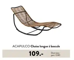 Casa ACAPULCO Chaise longue à bascule offre