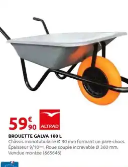 Rural Master ALTRAD Brouette galva offre