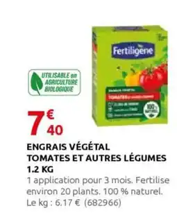 Rural Master FERTILIGENE Engrais végétal tomates et autres légumes offre