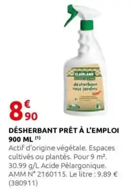 Rural Master CLAIRLAND Désherbant prêt à l'emploi offre