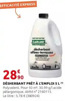 Rural Master CLAIRLAND Désherbant prêt à l'emploi offre