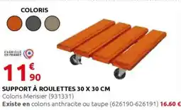 Rural Master Support à roulettes 30 x 30 cm offre