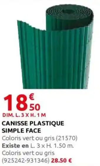 Rural Master Canisse plastique simple face offre