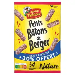 Carrefour JUSTIN BRIDOU Saucissons Bâtons de Berger offre