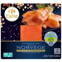 Carrefour CARREFOUR EXTRA SUR TOUS LES SAUMONS FUMÉS DE NORVÈGE offre