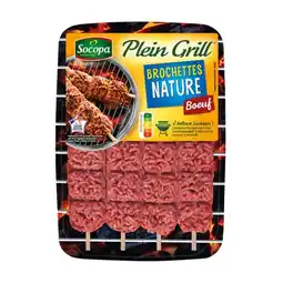 Carrefour 4 brochettes de bœuf nature SOCOPA offre