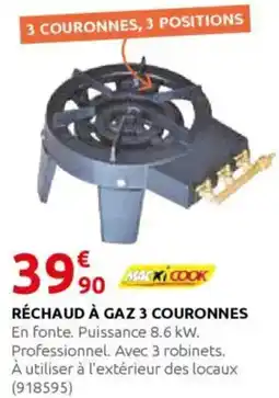 Rural Master MACXI COOK Réchaud à gaz 3 couronnes offre