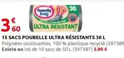 Rural Master HANDY BAG 15 sacs poubelle ultra résistants offre