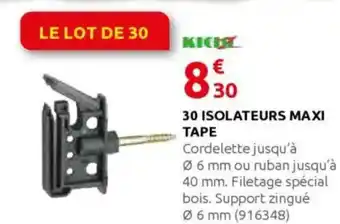 Rural Master 30 isolateurs maxi tape offre